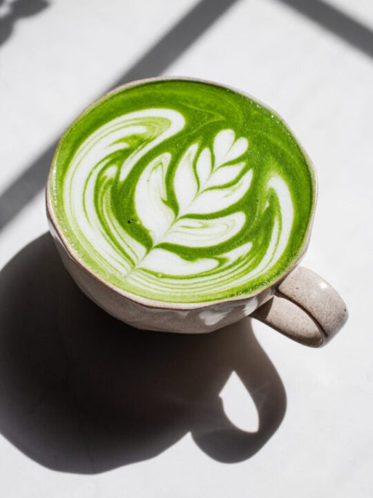 hot matcha latte